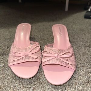 Pink Bow Heels